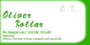 oliver kollar business card